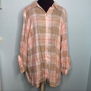 Catherine’s Pink Plaid Button Up Shirt